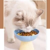 Pet bowls, cat bowls, dog bowls, anti-knock cat water and food bowls, small and medium-sized pet cat food bowls, dog plastic bowls details Picture
